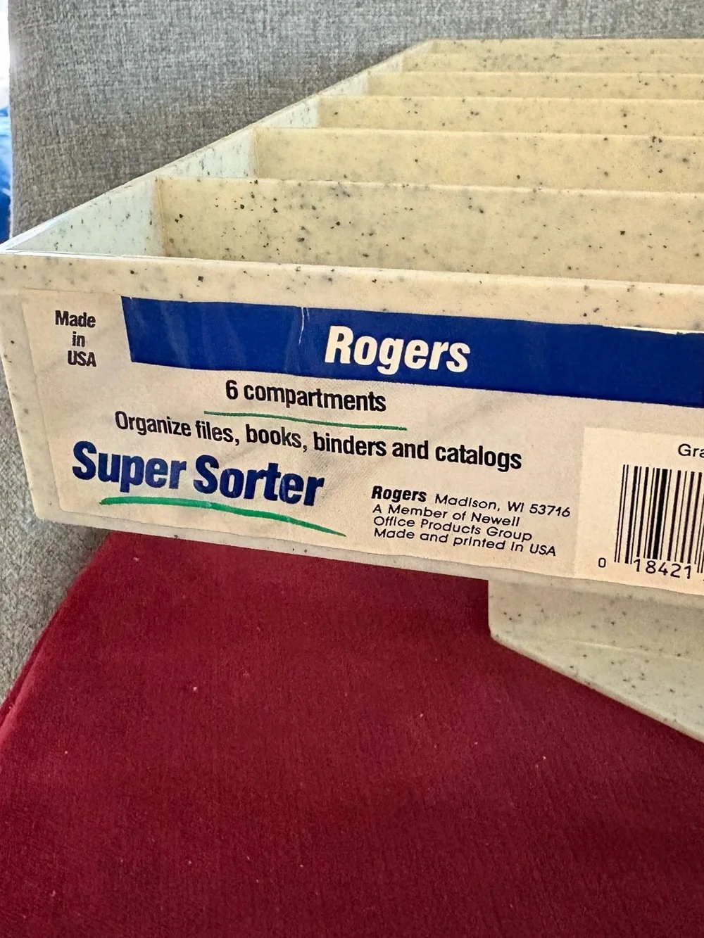 Vintage Rogers 6 Compartments Desk Organizer-13”x10”x6.5” Made in U.S.A